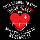 Cute Enough To Stop Your Heart V2 - Mens Funny T-Shirt Tshirts - 123t Australia | Funny T-Shirts Mugs Novelty Gifts