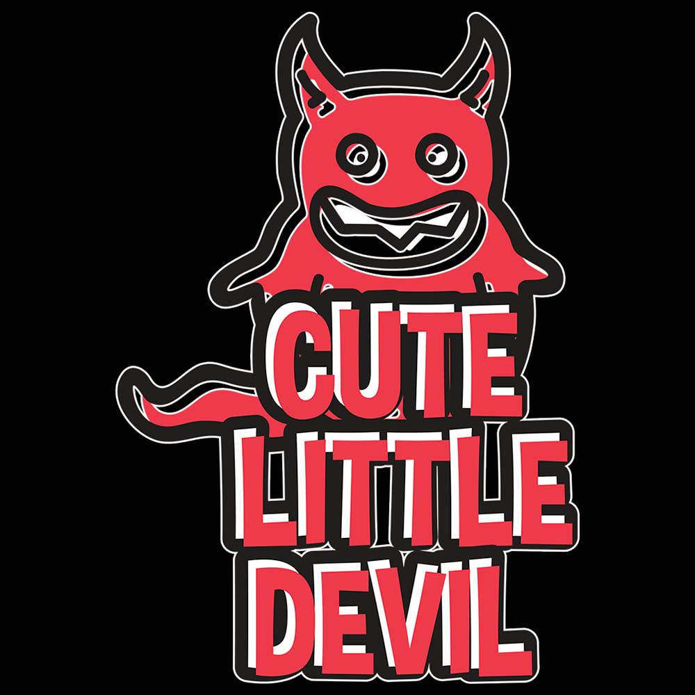 Cute Little Devil - Mens Funny T-Shirt Tshirts - 123t Australia | Funny T-Shirts Mugs Novelty Gifts