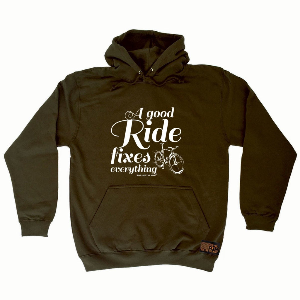 Cycling Rltw A Good Ride Fixes Everything - Funny Novelty Hoodies Hoodie - 123t Australia | Funny T-Shirts Mugs Novelty Gifts