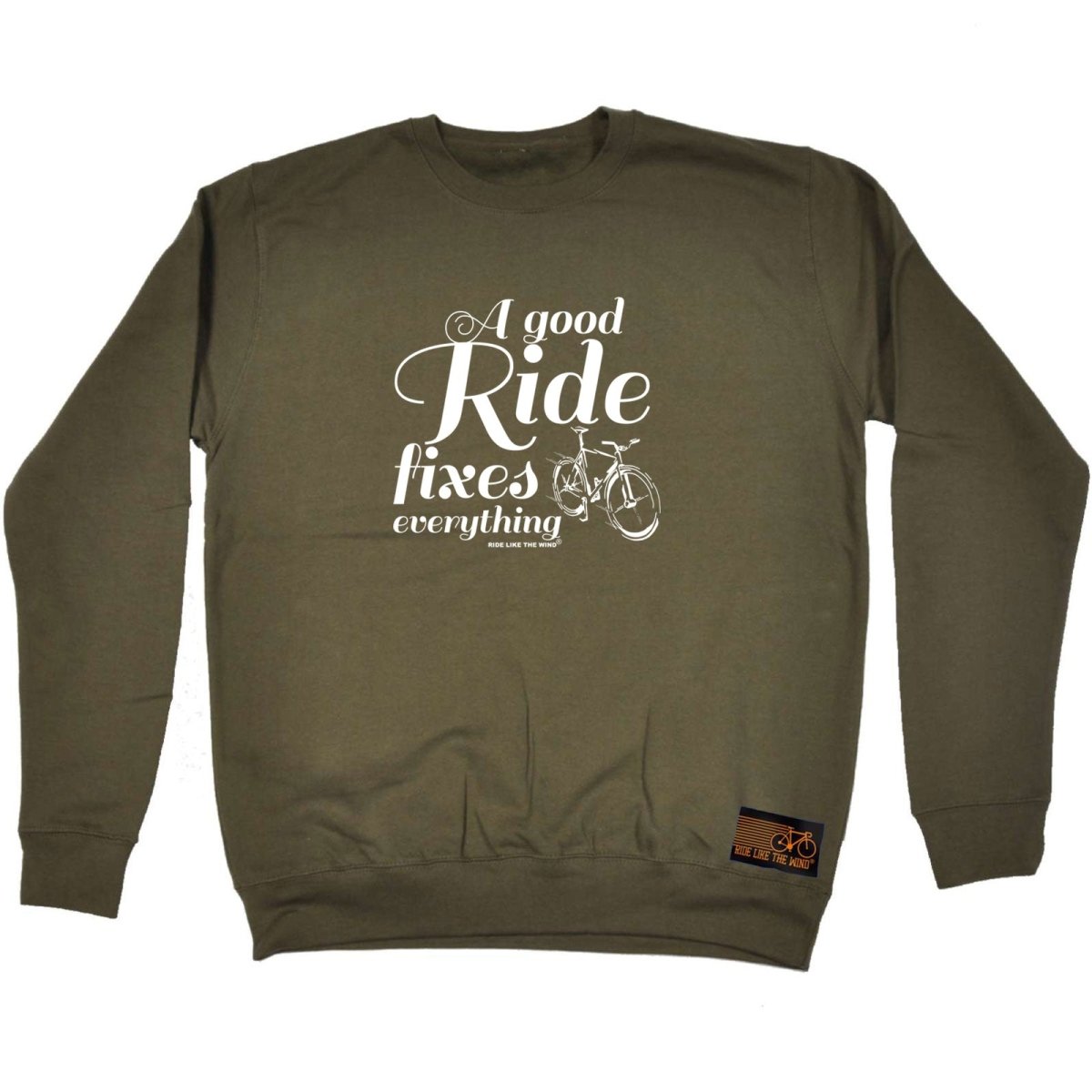 Cycling Rltw A Good Ride Fixes Everything - Funny Novelty Sweatshirt - 123t Australia | Funny T-Shirts Mugs Novelty Gifts