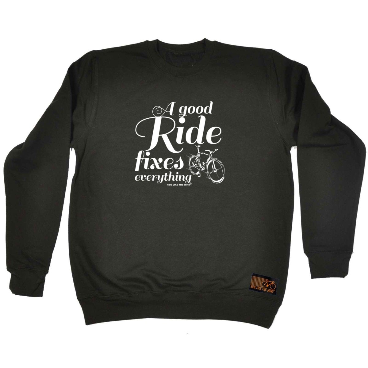 Cycling Rltw A Good Ride Fixes Everything - Funny Novelty Sweatshirt - 123t Australia | Funny T-Shirts Mugs Novelty Gifts