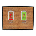 Cycling Rltw After Work After Riding - Funny Novelty Doormat Man Cave Floor mat - 123t Australia | Funny T-Shirts Mugs Novelty Gifts