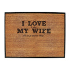 Cycling Rltw I Love It When My Wife Lets Me Go Mountain Biking - Funny Novelty Doormat Man Cave Floor mat - 123t Australia | Funny T-Shirts Mugs Novelty Gifts