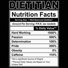Dietitian Nutrition Facts - Mens 123t Funny T-Shirt Tshirts