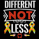 Different Not Less Autism - Mens 123t Funny T-Shirt Tshirts