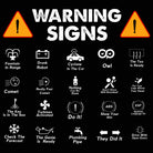 Driving Warning Signs Mechanic - Mens 123t Funny T-Shirt Tshirts