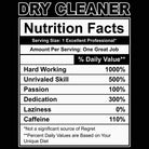 Dry Cleaner Nutrition Facts - Mens 123t Funny T-Shirt Tshirts