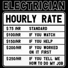 Electrician Hourly Rate - Mens 123t Funny T-Shirt Tshirts