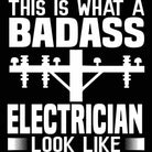 Electrician This Is What A Badass - Mens 123t Funny T-Shirt Tshirts