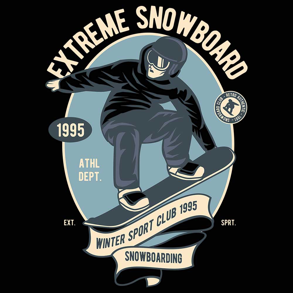 Extreme Snowboarding - Mens 123t Funny T-Shirt Tshirts