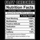 Fact Checker Nutrition Facts - Mens 123t Funny T-Shirt Tshirts