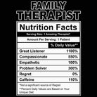 Family Therapist Nutrition Facts - Mens 123t Funny T-Shirt Tshirts