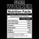 Farm Worker Nutrition Facts - Mens 123t Funny T-Shirt Tshirts