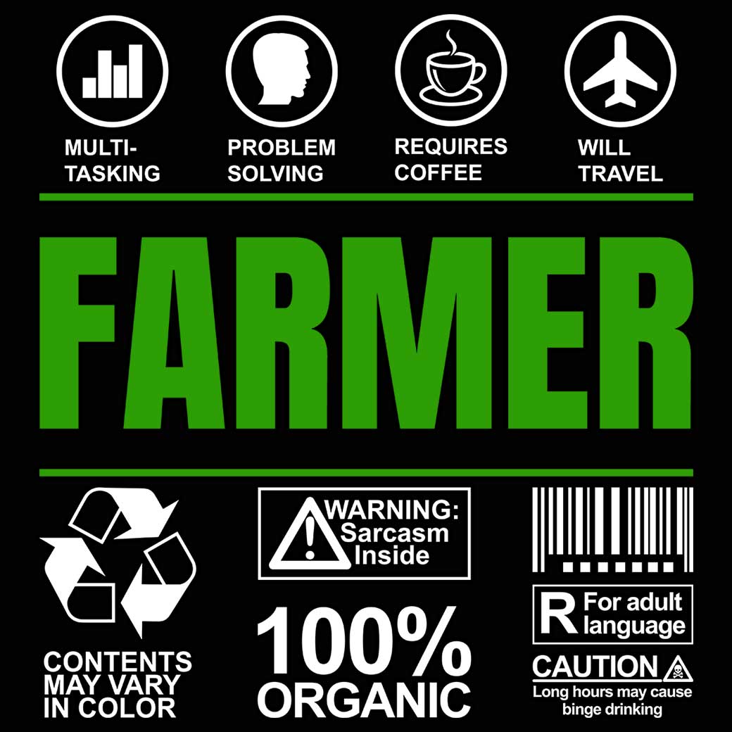 Farmer  Sarcastic Humour - Mens 123t Funny T-Shirt Tshirts