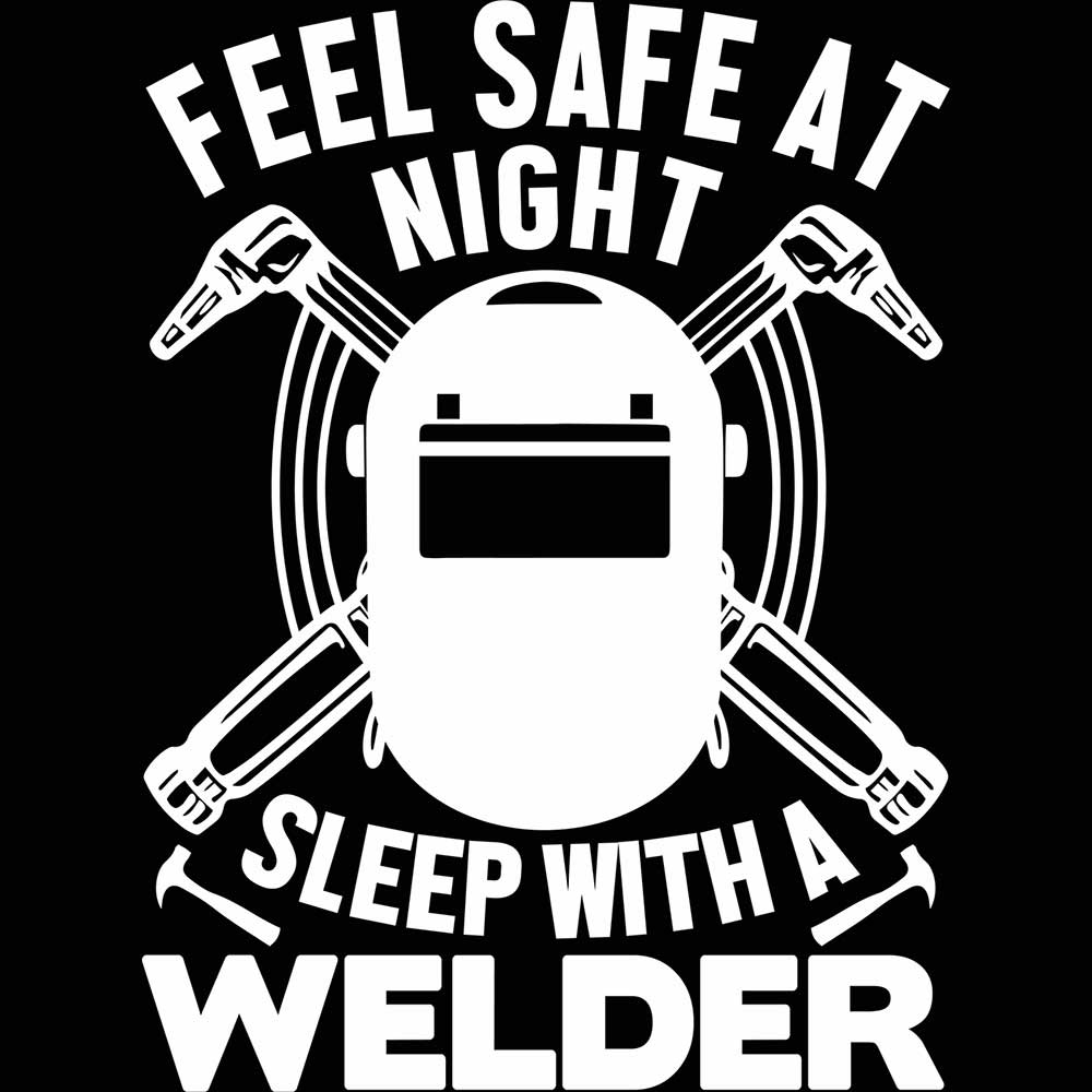 Feel Safe At Night Welder - Mens 123t Funny T-Shirt Tshirts