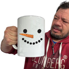 Christmas Snowman Face - Funny Giant 2 Litre Mug