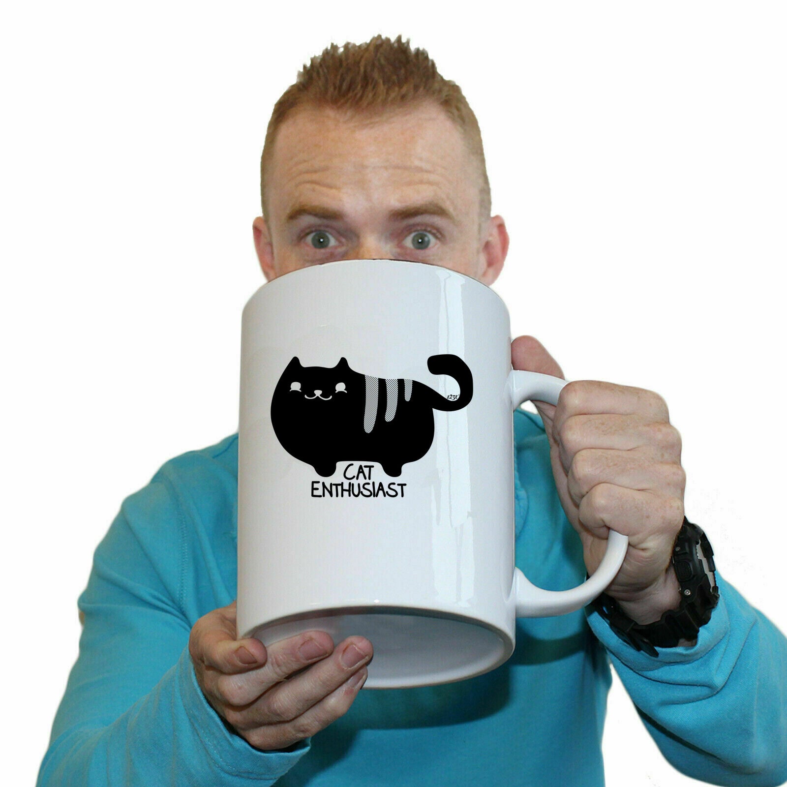 Cat Enthusiast - Funny Giant 2 Litre Mug Cup