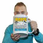 Warning May Start Talking About Skydiving - Funny Giant 2 Litre Mug