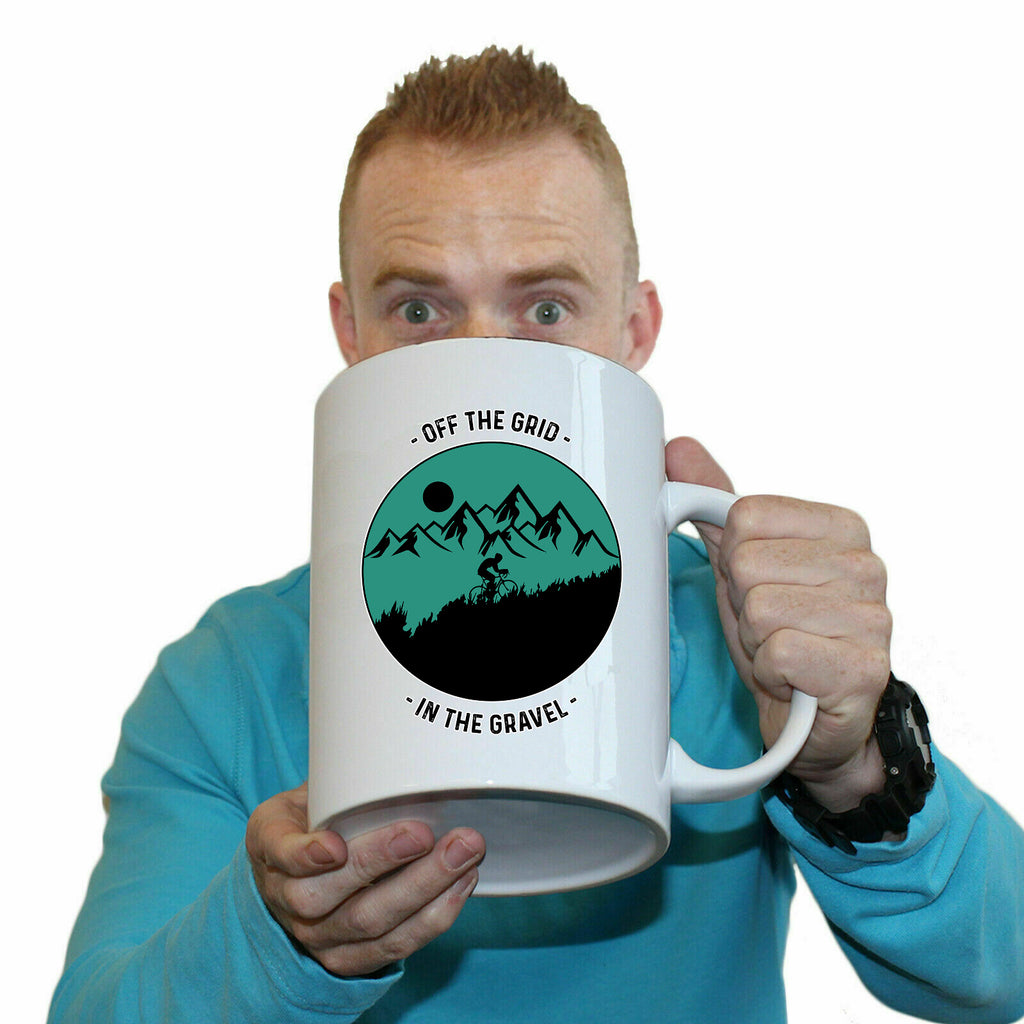 Off The Grid Into The Gravel Cycling Mountain Bike - Funny Giant 2 Litre Mug