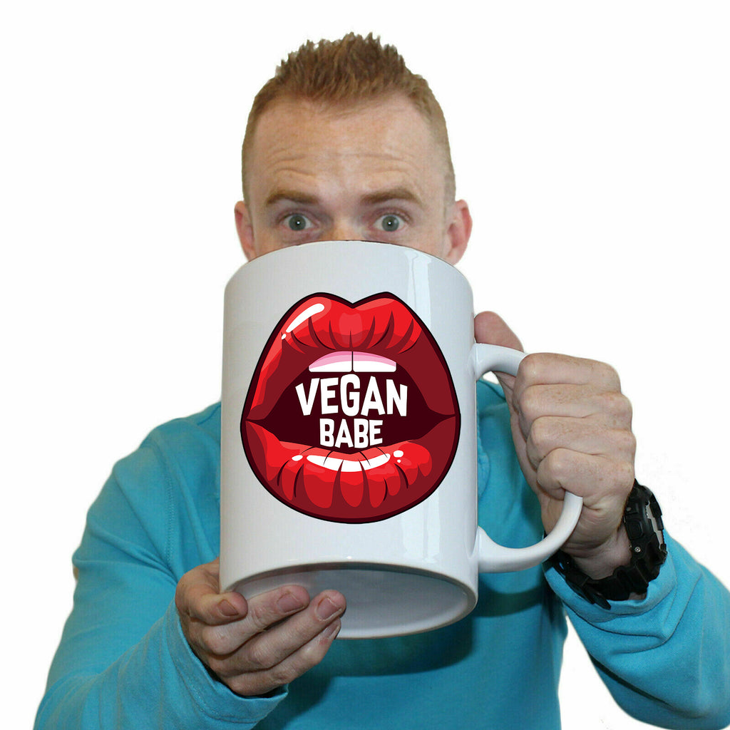 Vegan Babe Lips Food - Funny Giant 2 Litre Mug