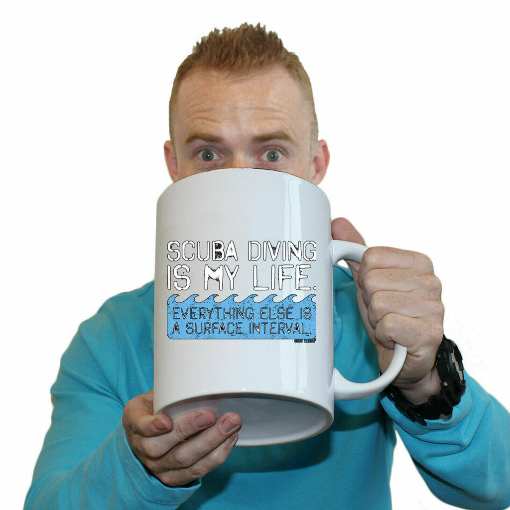 Ow Scuba Diving Is My Life - Funny Giant 2 Litre Mug