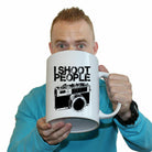 I Shoot People Black - Funny Giant 2 Litre Mug