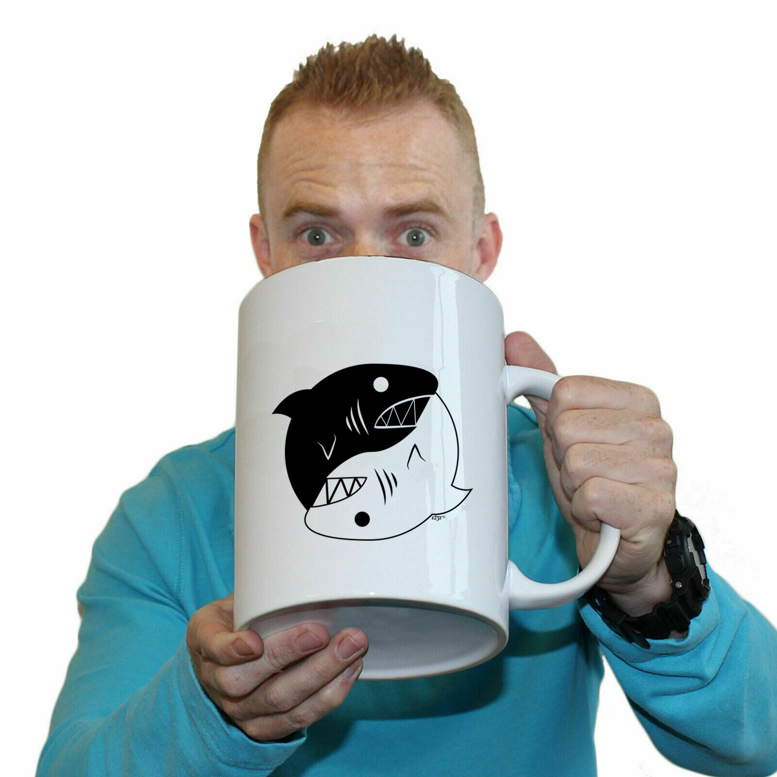 Yin Yang Shark - Funny Giant 2 Litre Mug