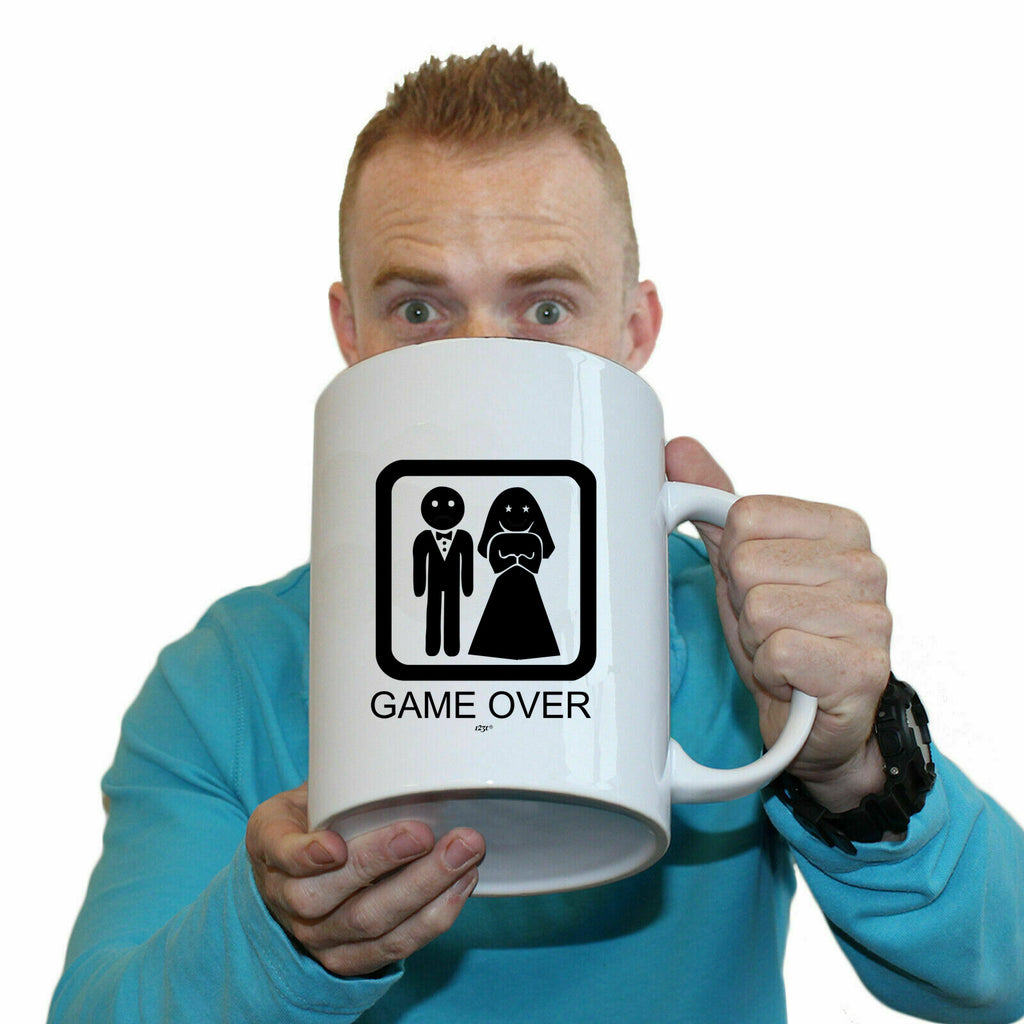 Game Over Sad Groom Married - Funny Giant 2 Litre Mug Cup