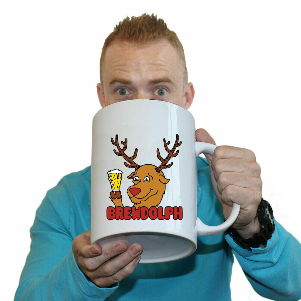 Brewdolph Christmas Beer - Funny Giant 2 Litre Mug
