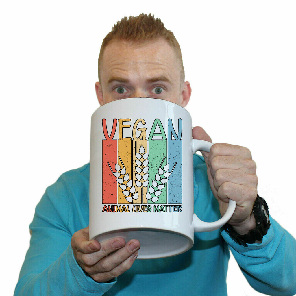 Vegan Animal Lives Matter Food - Funny Giant 2 Litre Mug