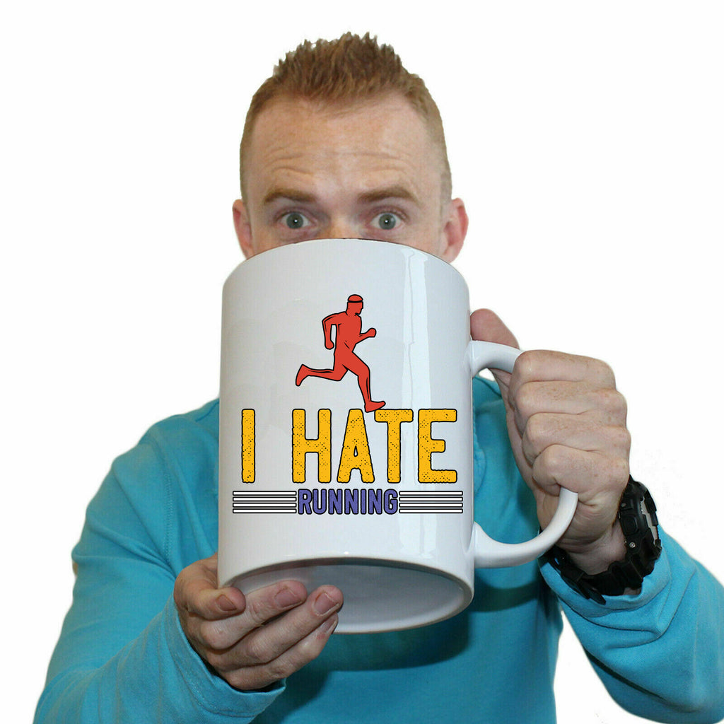 I Hate Running - Funny Giant 2 Litre Mug