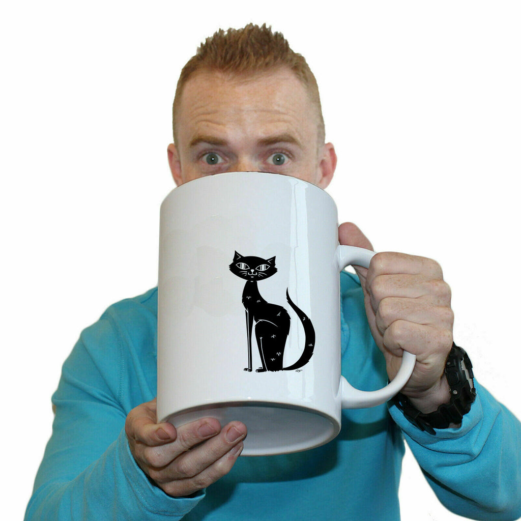 Cat Sitting - Funny Giant 2 Litre Mug Cup