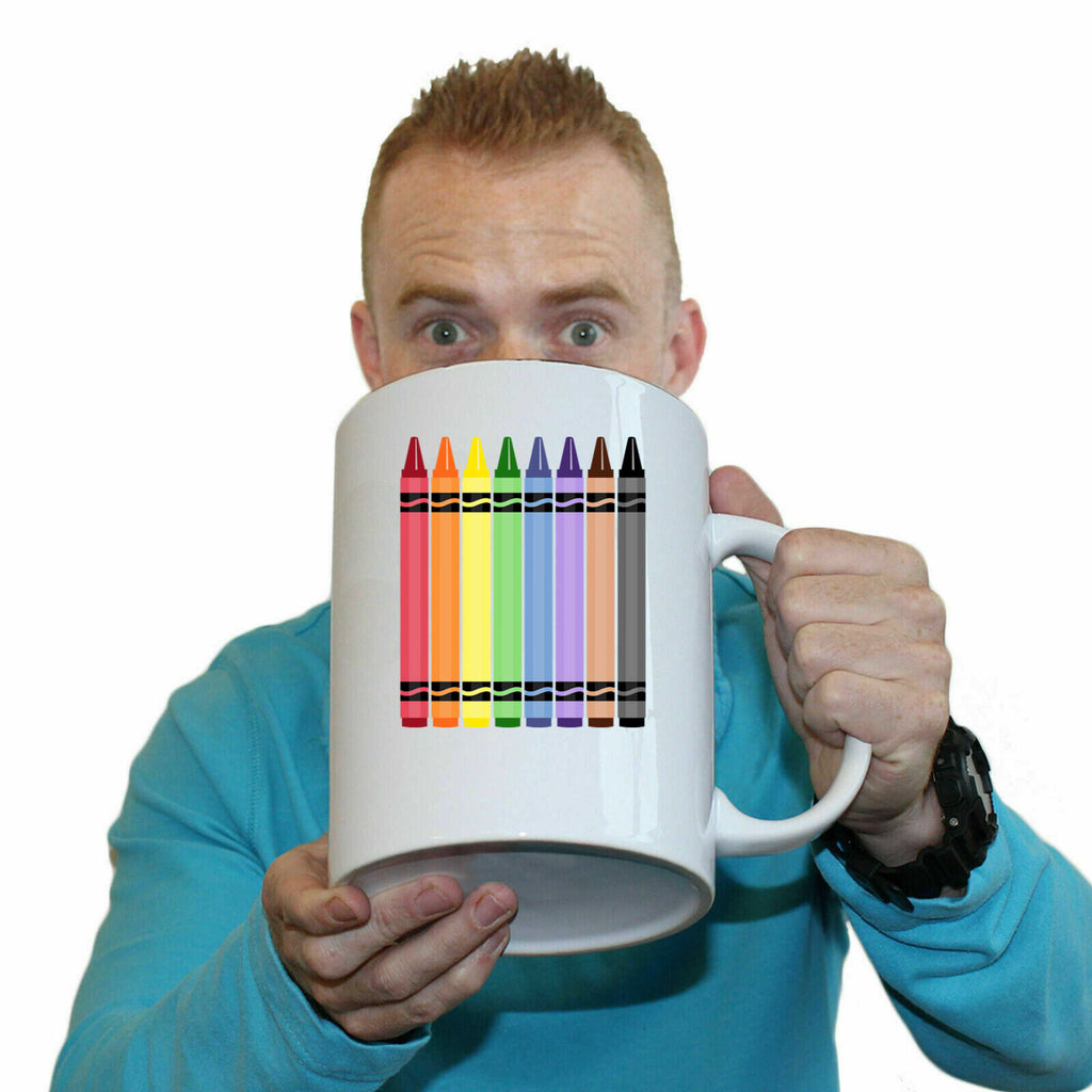 World Book Day Crayon V2 School Teacher - Funny Giant 2 Litre Mug