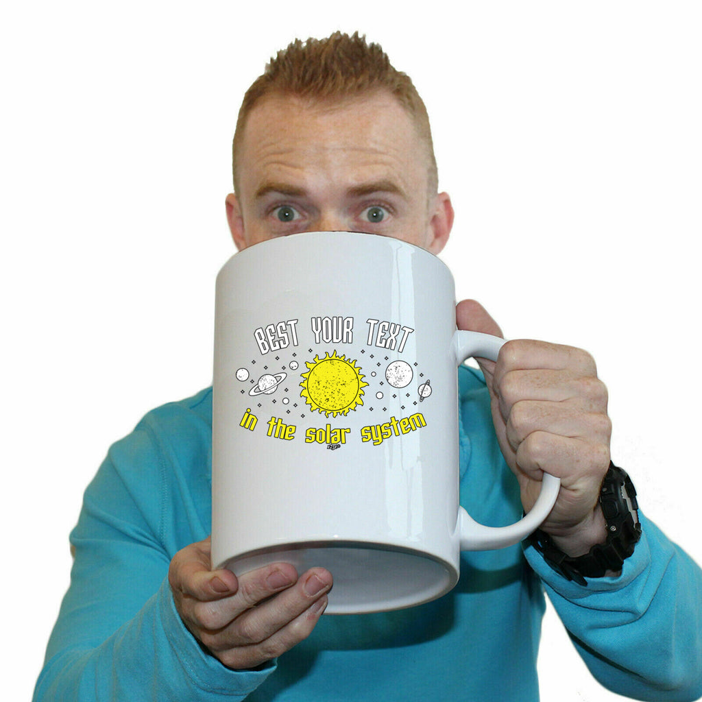 Best Your Text Personalised Solar System - Funny Giant 2 Litre Mug Cup