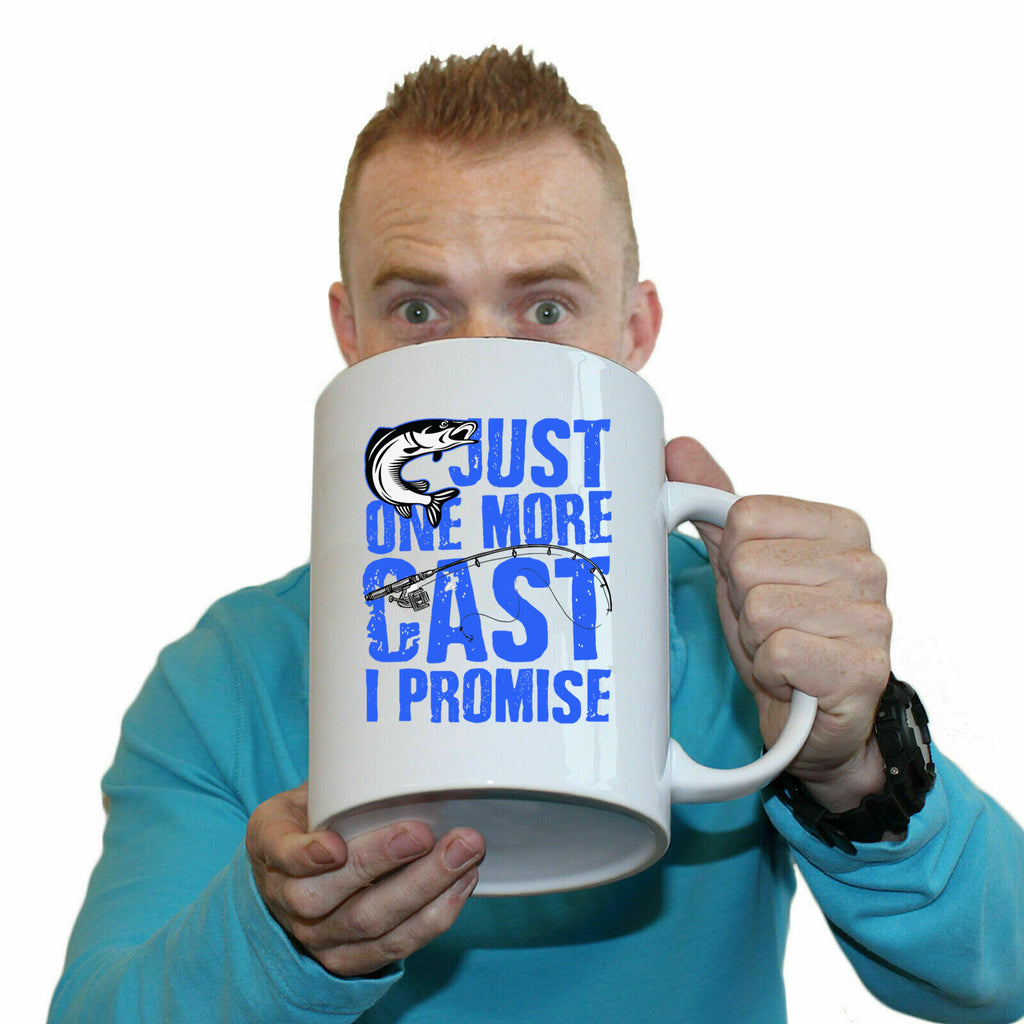 Just One More Cast Fishing Fish - Funny Giant 2 Litre Mug