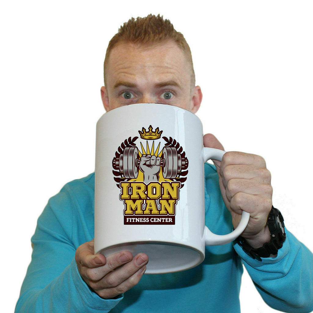Iron Man Fitness Center Gym Bodybuilding Weights - Funny Giant 2 Litre Mug
