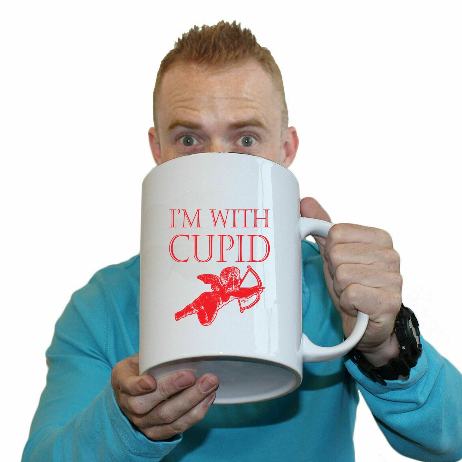 Im With Cupid - Funny Giant 2 Litre Mug Cup