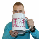 Faith Text Jesus God Christian - Funny Giant 2 Litre Mug