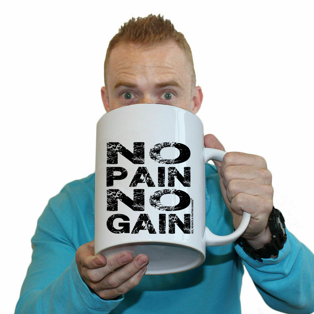 Swps No Pain No Gain - Funny Giant 2 Litre Mug