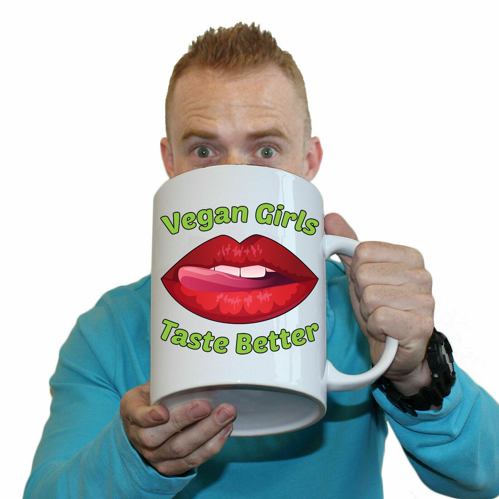 Vegan Girls Taste Better - Funny Giant 2 Litre Mug