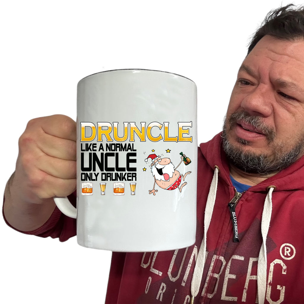 Druncle Like A Normal Uncle Christmas - Funny Giant 2 Litre Mug