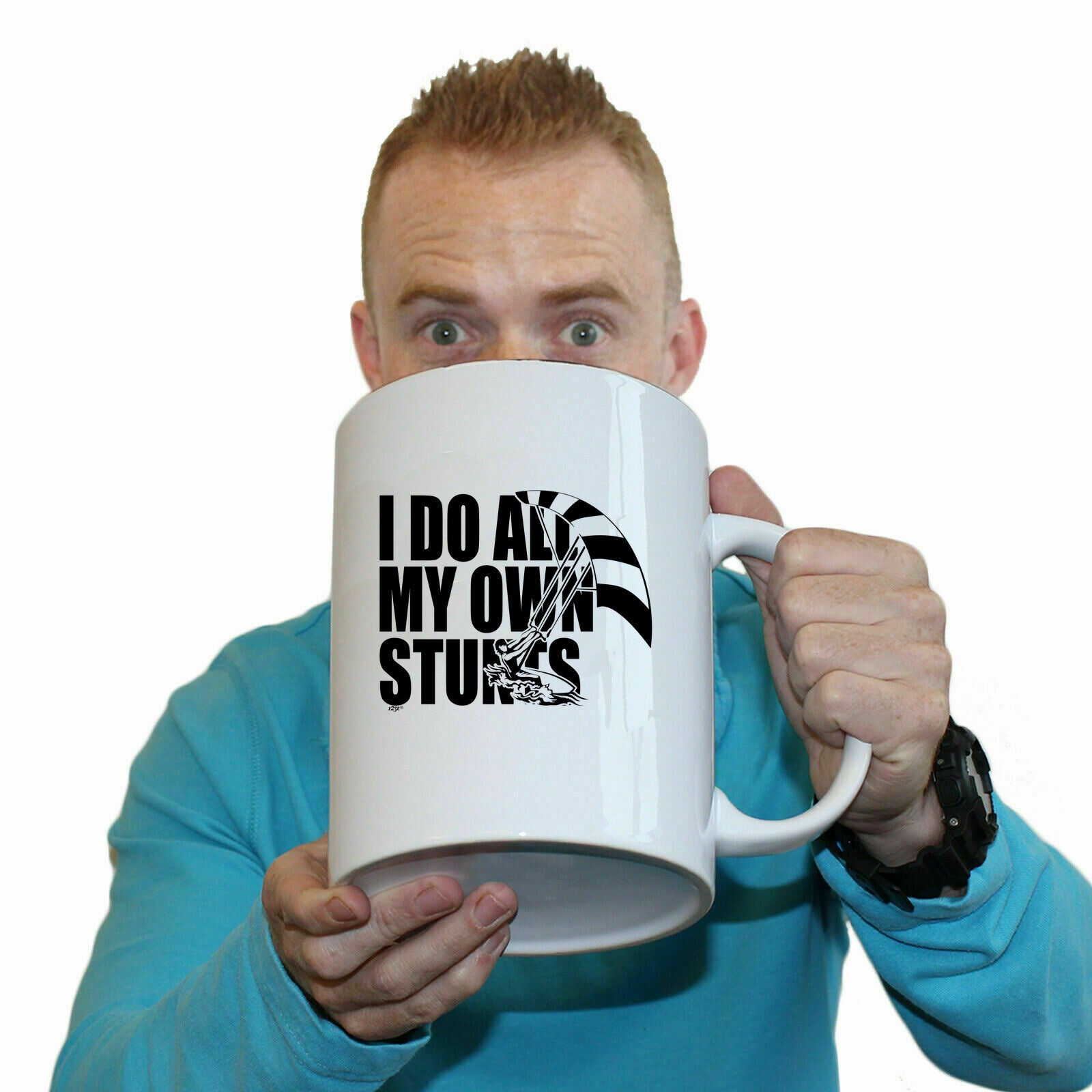 Kitesurf Do All My Own Stunts - Funny Giant 2 Litre Mug