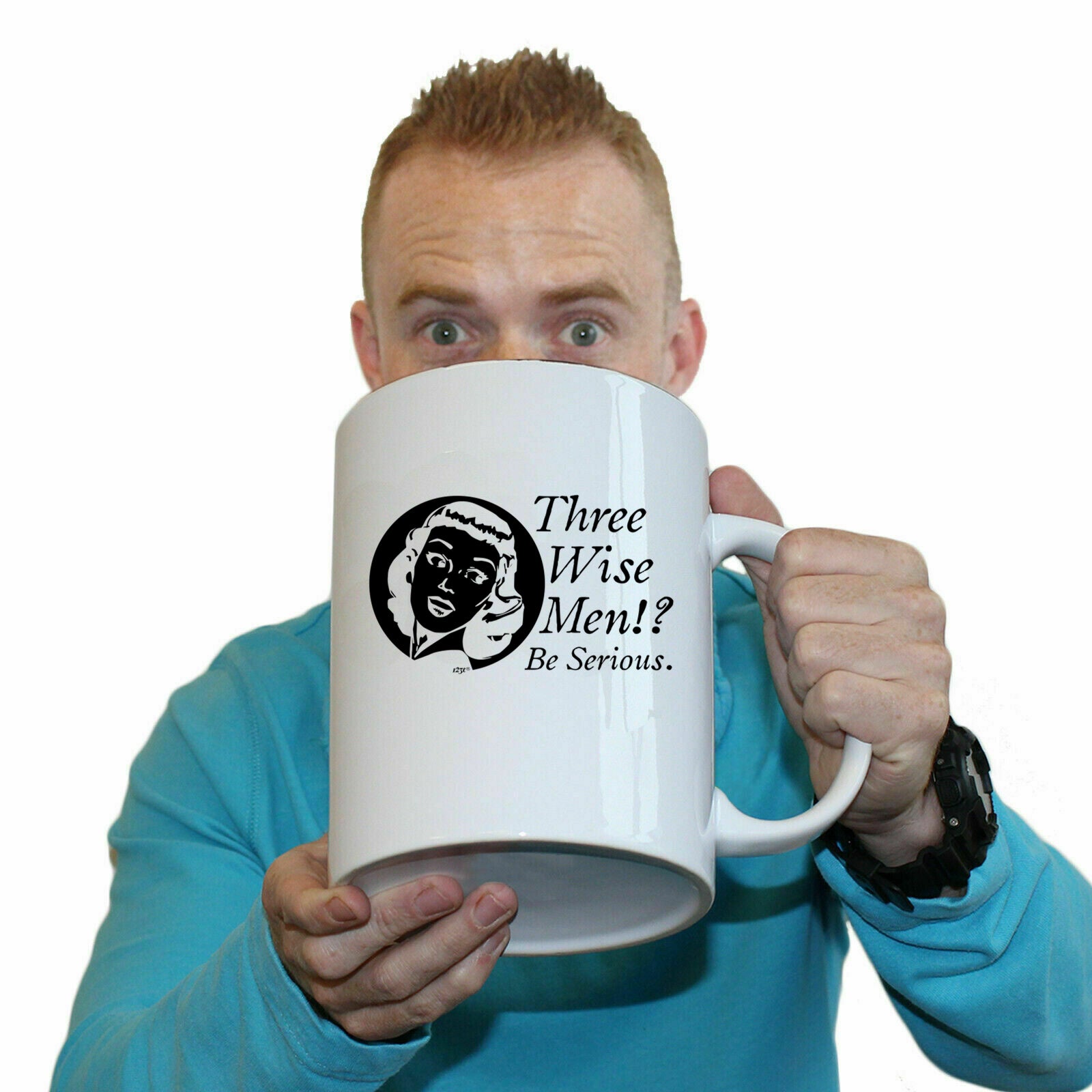 Three Wise Men Be Serious - Funny Giant 2 Litre Mug