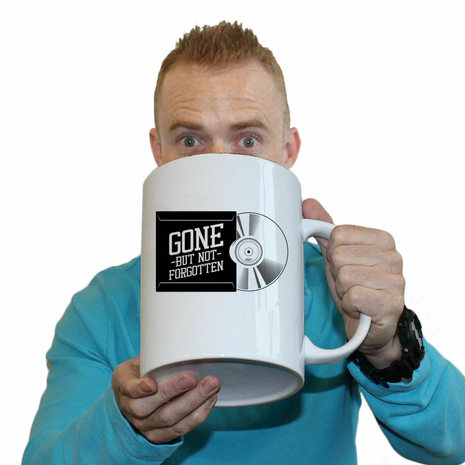 Vinyl Records Gone But Not Forgotten - Funny Giant 2 Litre Mug