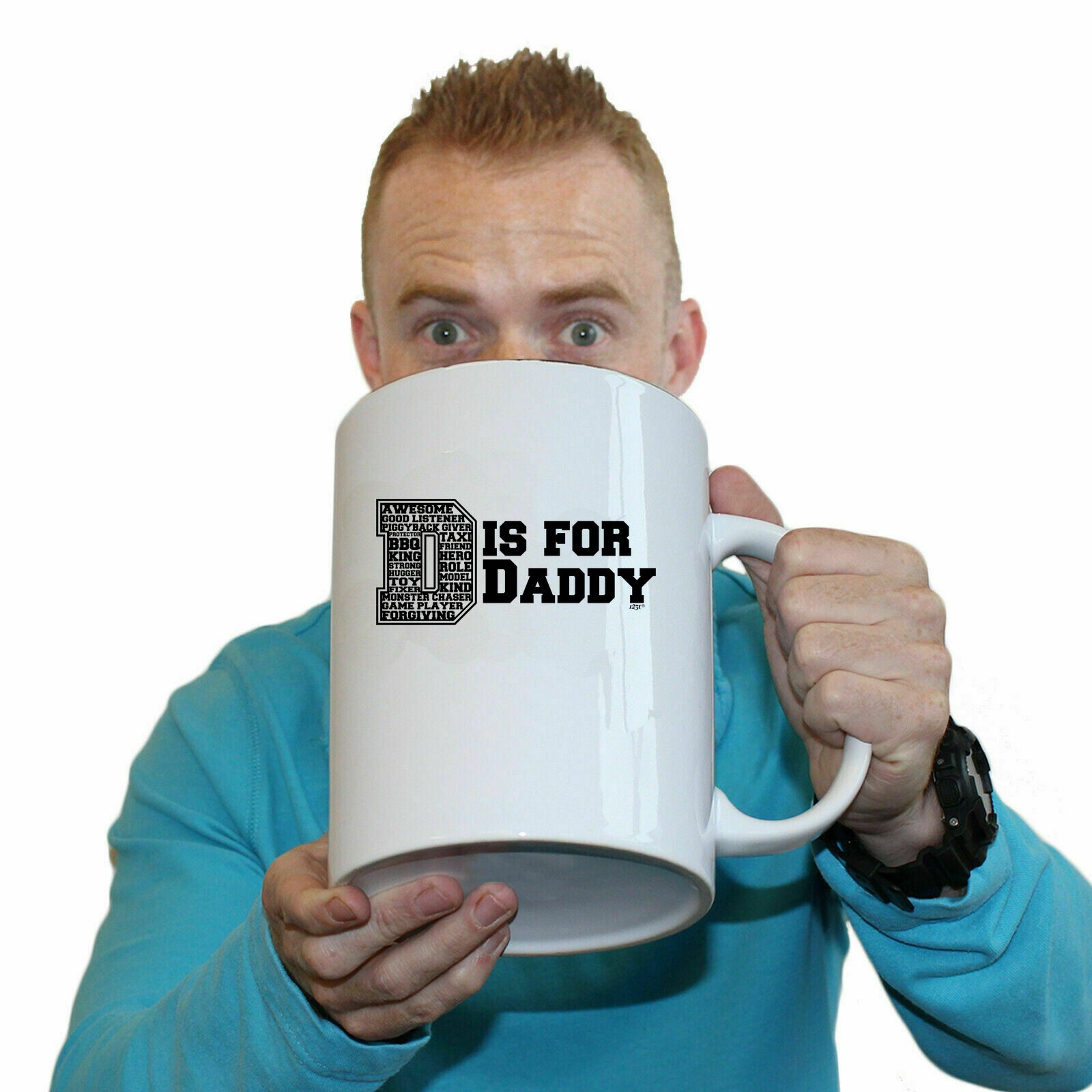 D Is For Daddy Dad - Funny Giant 2 Litre Mug Cup