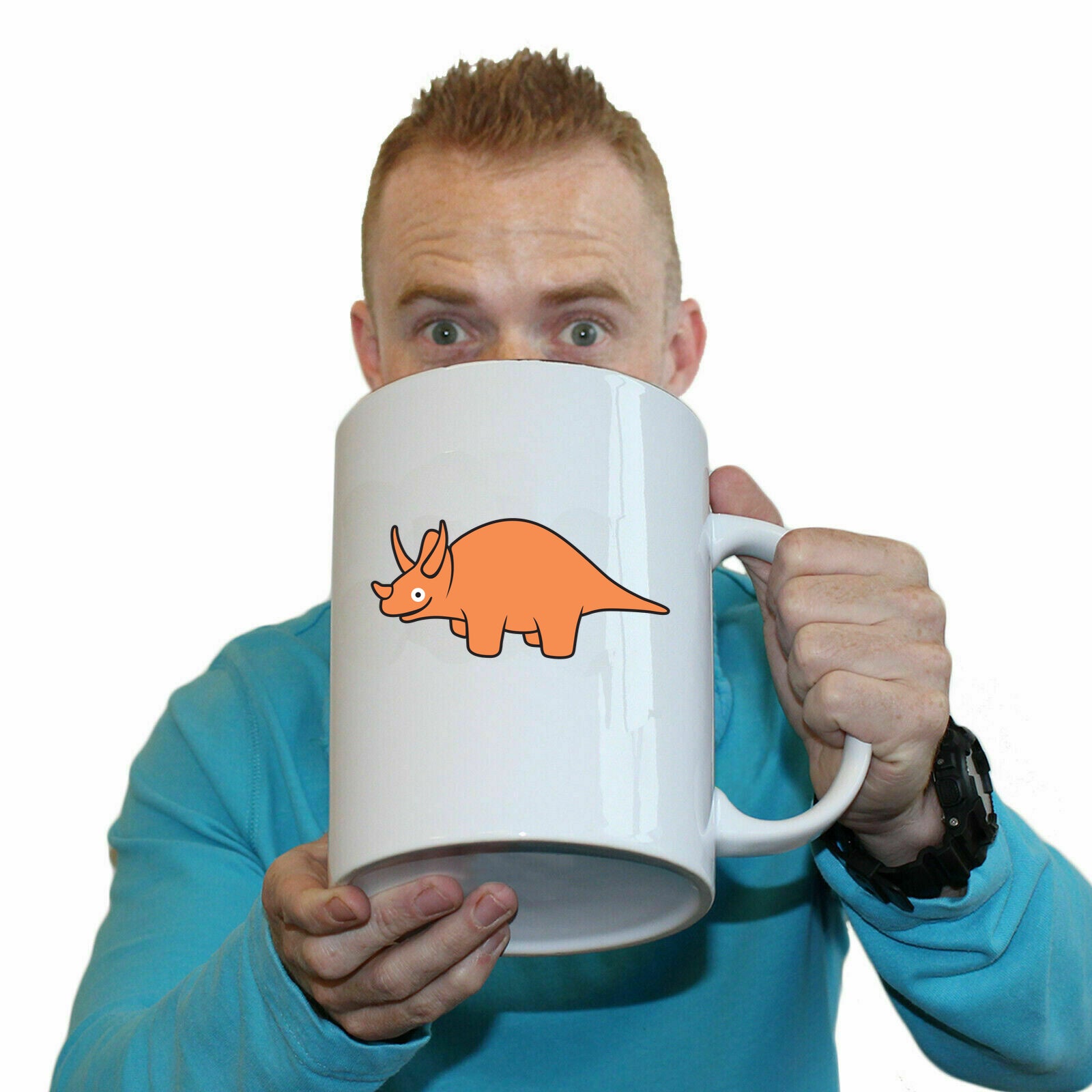 Dinosaur Triceratops Ani Mates - Funny Giant 2 Litre Mug Cup