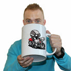 Cartoon Racer Motorbike Motorcycle - Funny Giant 2 Litre Mug
