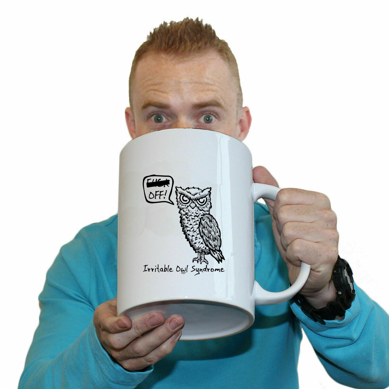 Irritable Owl Syndrome - Funny Giant 2 Litre Mug Cup