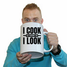 I Cook As Good As I L Look Chef Cooking - Funny Giant 2 Litre Mug