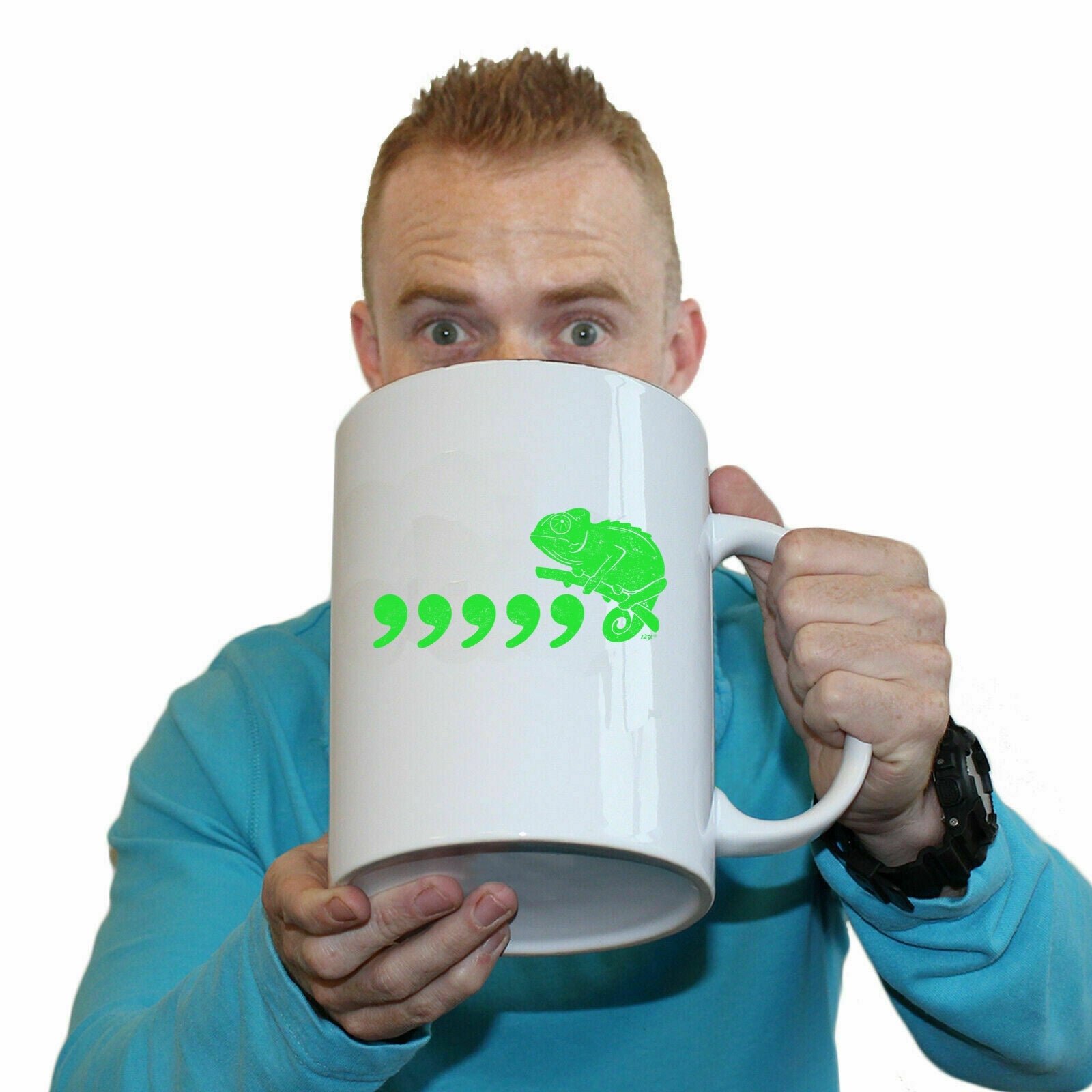 Comma Chameleon 80'S Retro - Funny Giant 2 Litre Mug Cup